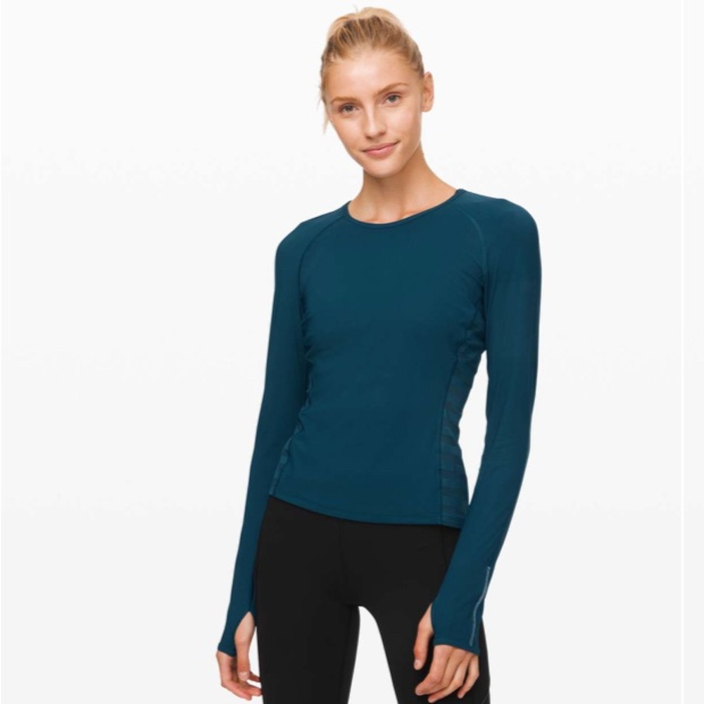 Long-Sleeve Teal Active Top - Women